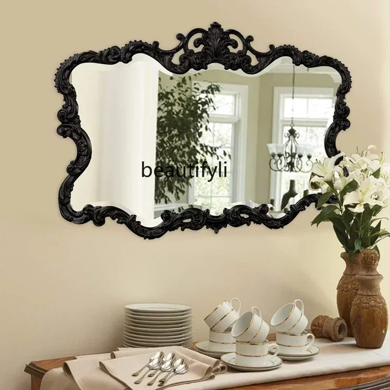 Hot sales European carved dressing French retro makeup toilet bathroom smart entrance decoration