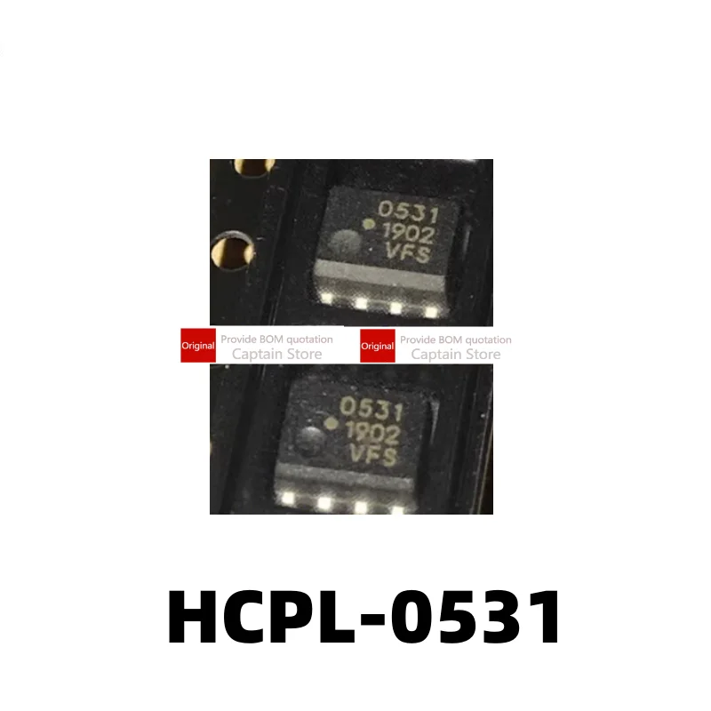 5PCS Chip mounted optocoupler HCPL-0531 HCPL-0531-500E 0531 531 SOP8 high-speed optocoupler