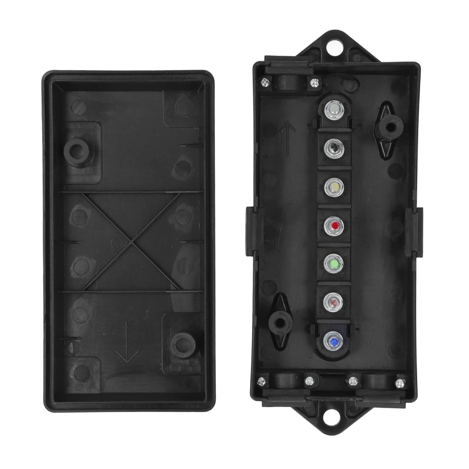 Trailer Wire Connector Box Trailer Junction Box 7 Way ABS Terminal Connector Waterproof Distribution Block for Power