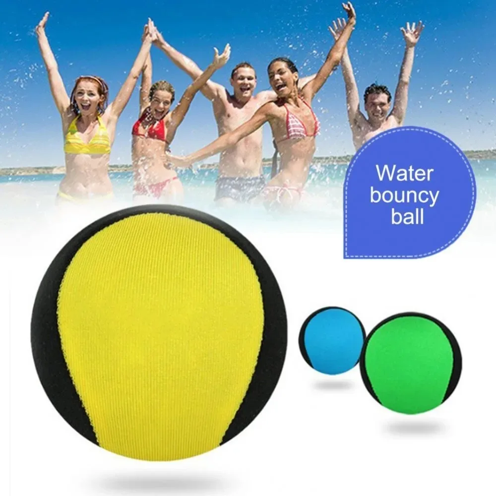 Divertida y duradera pelota que rebota el agua, pelota elástica TPR para Surf acuático, pelota para saltar agua suave de 5,5 cm, deportes al aire libre para niños y adultos