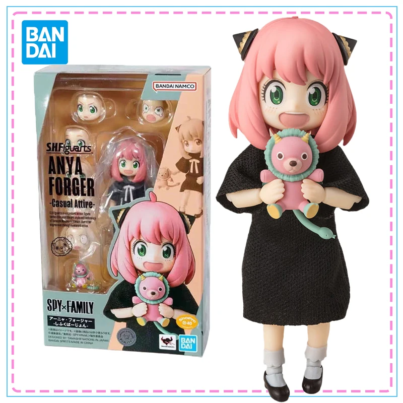 

Original Bandai Genuine Figure SPY×FAMILY Model Kit SHF Anya Forger Casual Attire Collection Action Figure Model Boys Toys Gifts