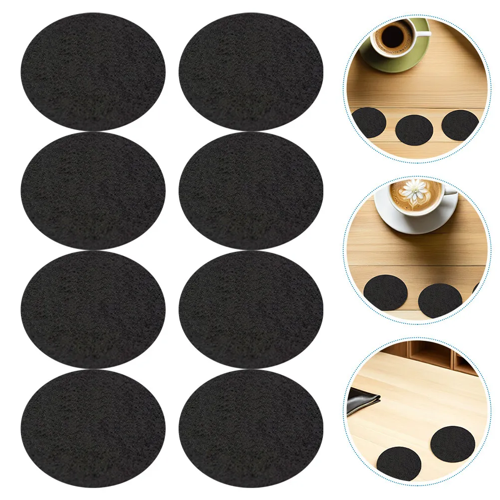 8Pcs Fireproof Incense Mat Round 8.5cm Heatproof Incense Burner Accessory Aluminum Back Fire Retardant Cotton Front Reusable