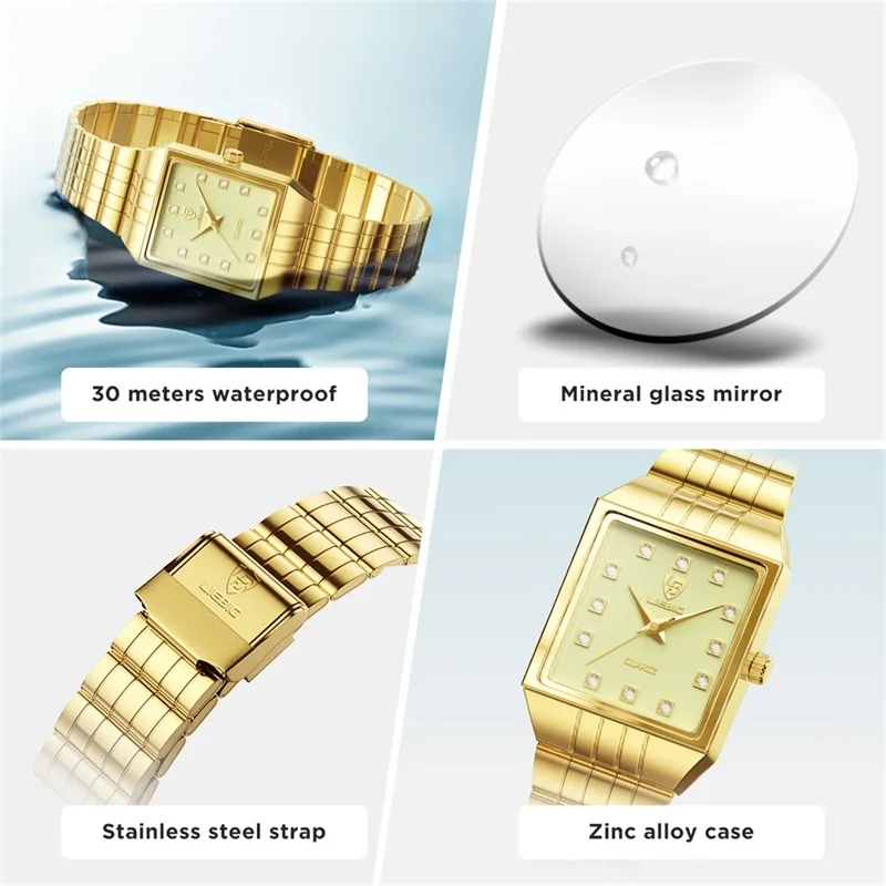 LIEBIG Fashion Gold Stainless Steel Watches women Luxury Clock Ladies Wristwatch Reloj Mujer Relogio Feminino Female Bracelet