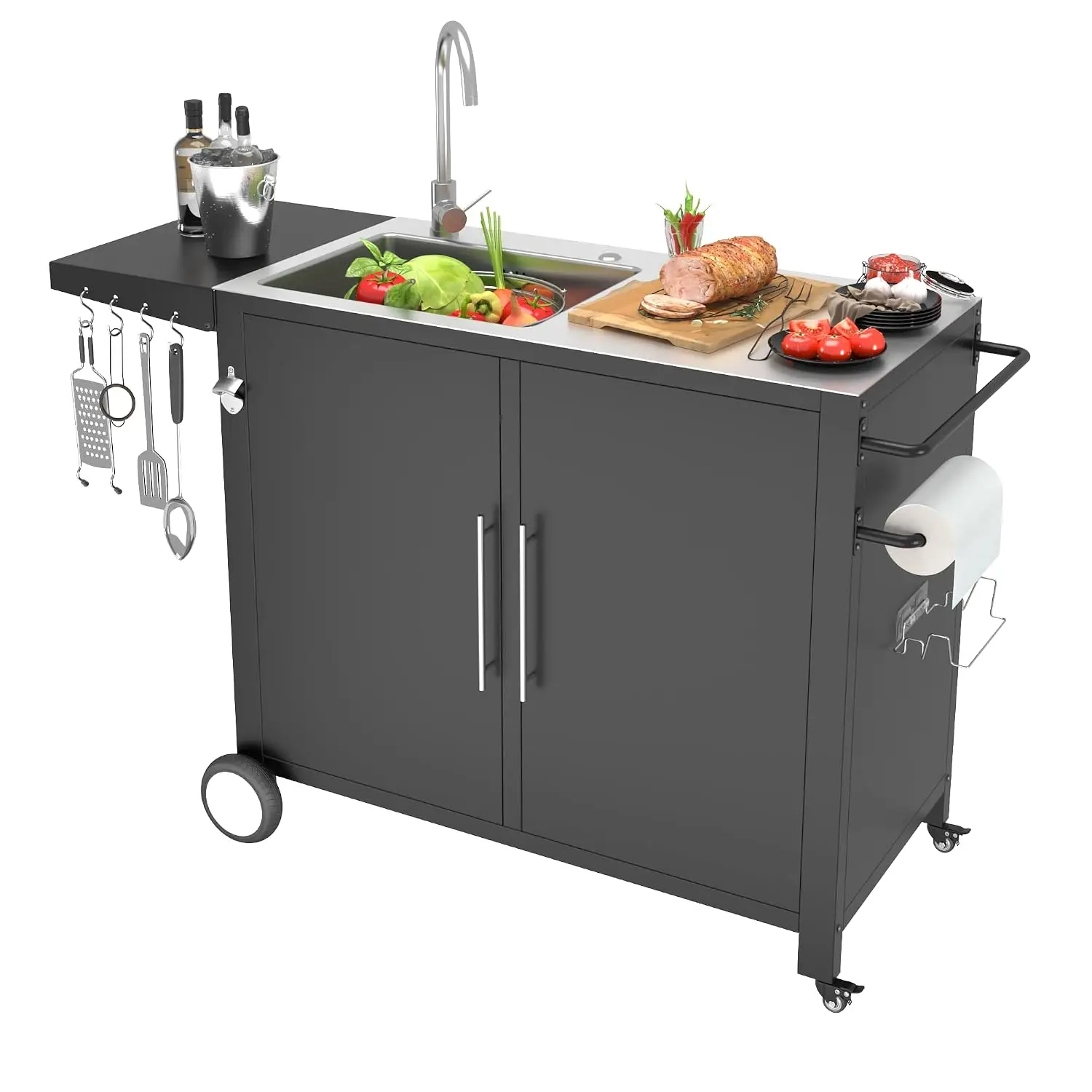 Outdoor Kitchen Sink with Hose Hookup & Drain, Customized