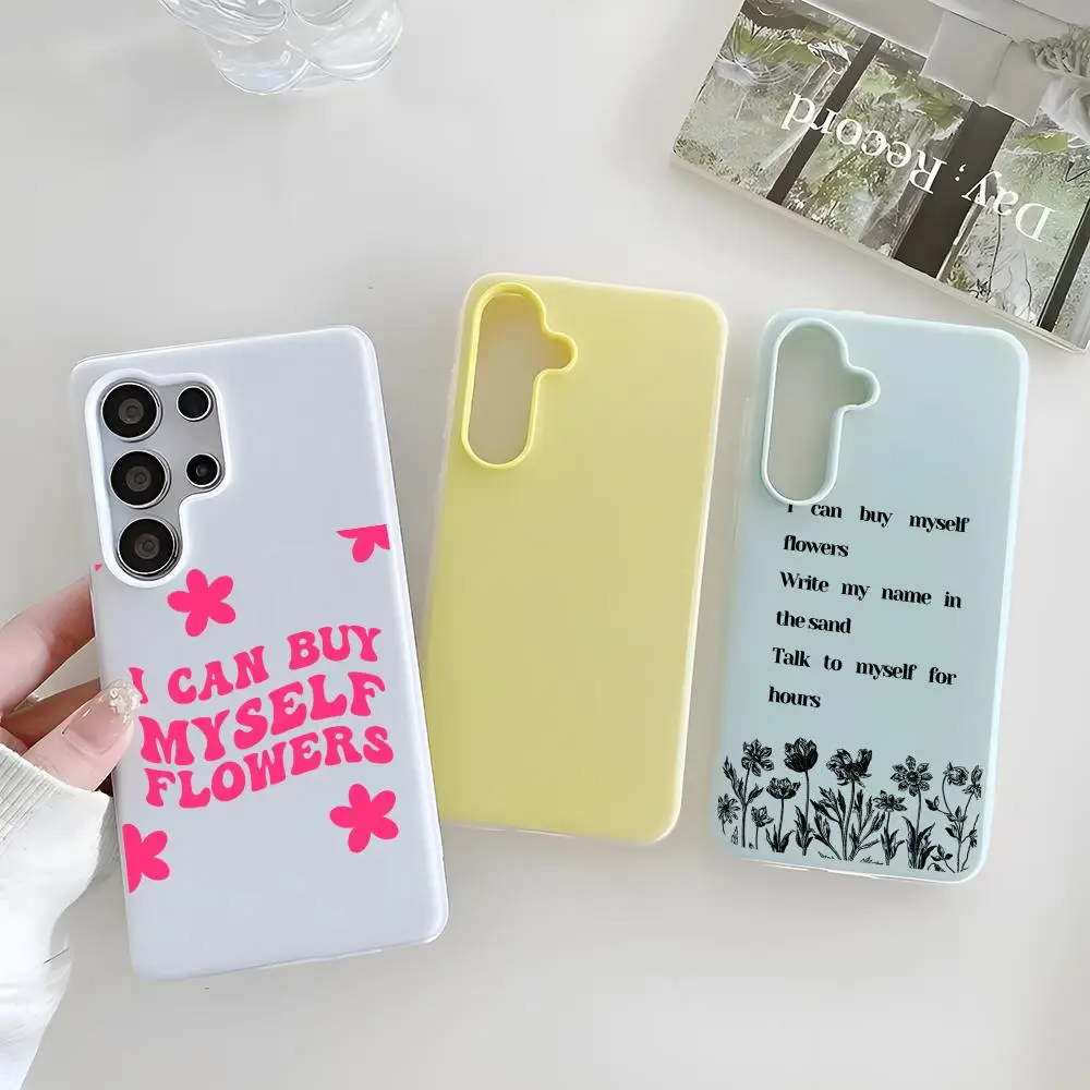 MileyCyrusSong Phone Case Clear TPU Case For Samsung S22-S26, 2-in-1 Detachable Card Holder