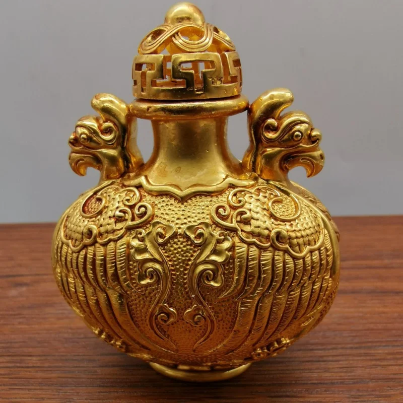 antico-rame-puro-dorato-palazzo-uso-imperiale-xiangfeng-laiyi-bottiglia-da-fiuto-ricchezza-domestica-feng-shui-oggetto-di-raccolta-prospera