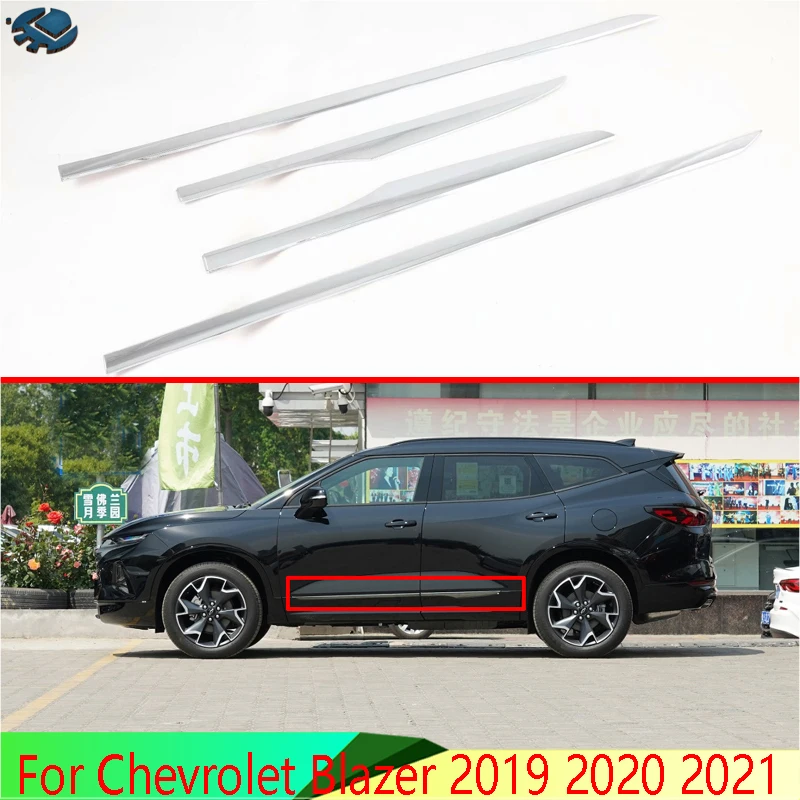 For Chevrolet Blazer 2019-2021 Car Accessories ABS Chrome Side Door Body Molding Moulding Trim
