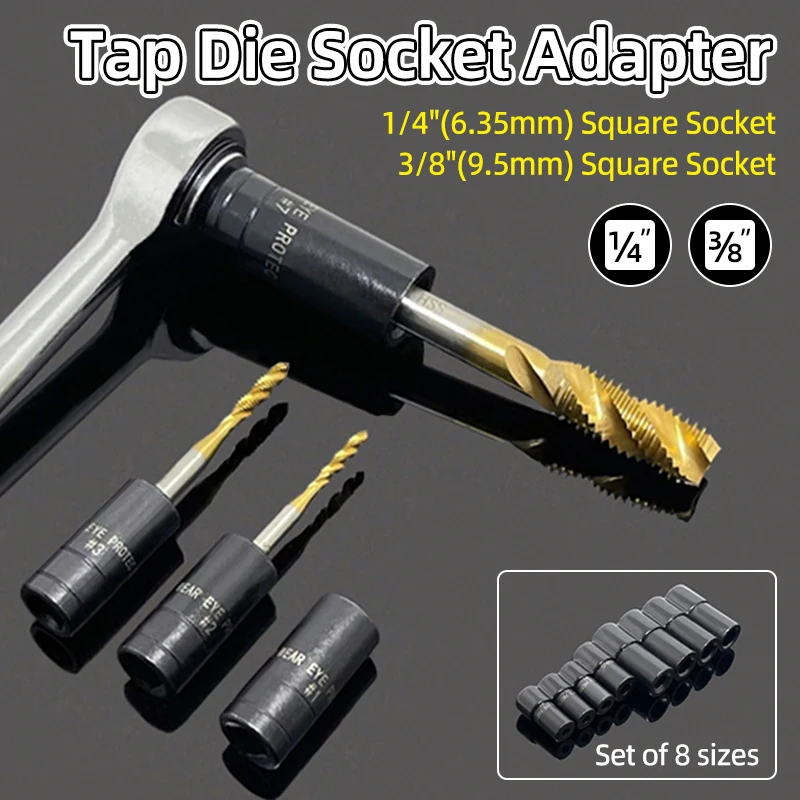 

Набор двусторонних квадратных метчиков и плашек, адаптеры для гнездовых ключей, резьбонарезные инструменты, экстракторы, 1/4" 3/8" насадки для дрелей, инструменты для ремонта резьбы, насадки для электродрелей