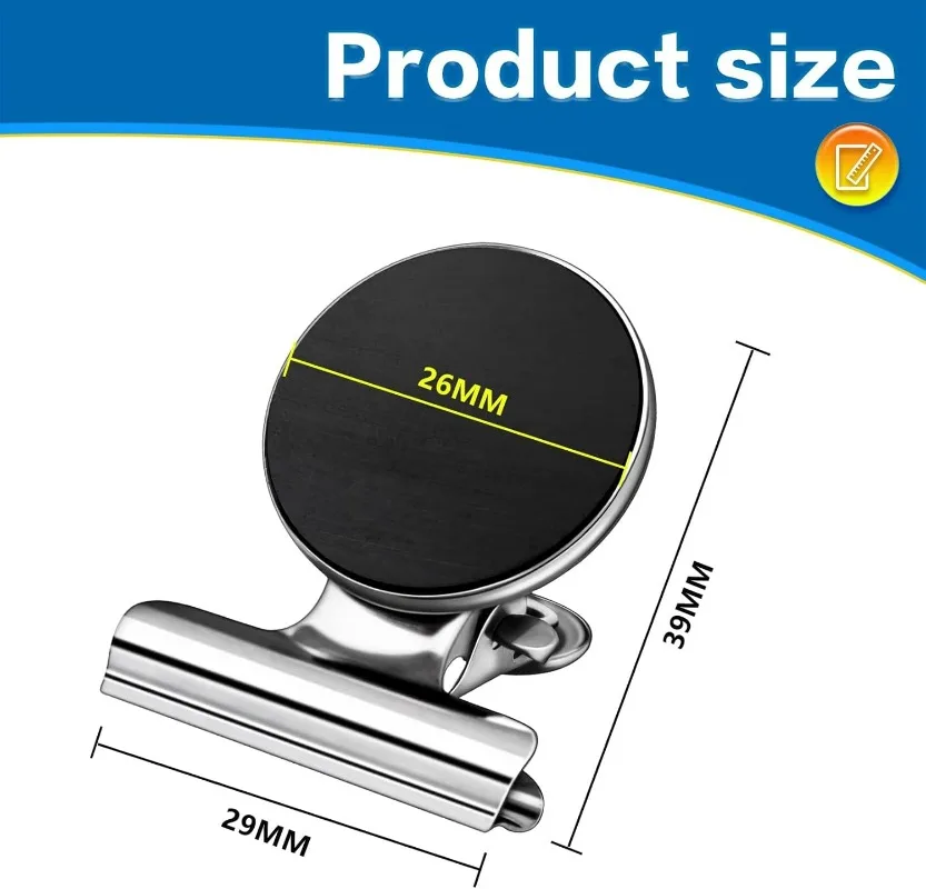 Magnet Clips Heavy Duty Sticky Pads Strong Refrigerator Magnetic Clips for Whiteboard Photo Office Locker Displays Magnets Clip view 6