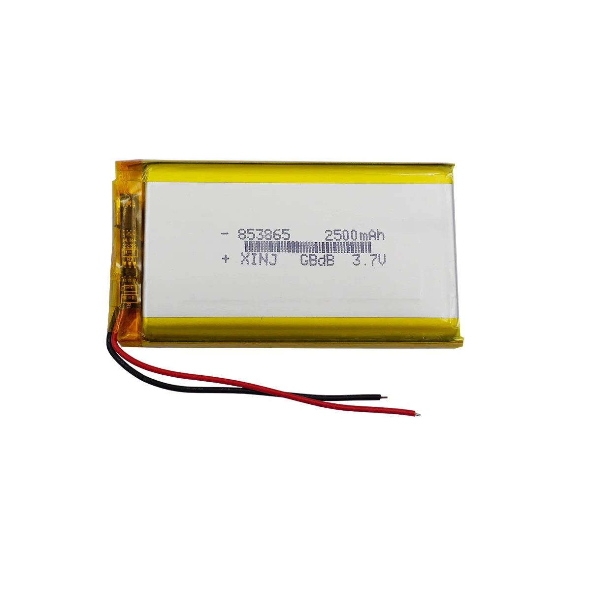 

3.7V 2500mAh 9.25Wh Rechargeable Li-Polymer Li Lithium Battery 853865 Lipo JST 2Pin Plug For GPS E-Book Car Camera Tablet PC