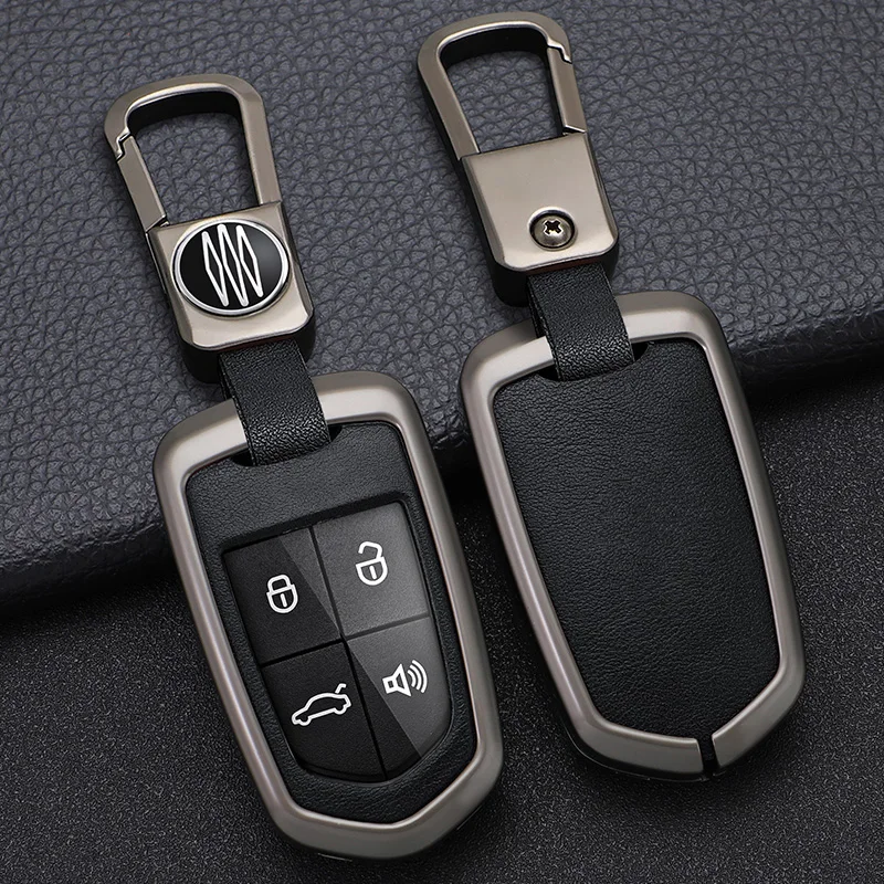 Zinc Alloy Car Smart Remote Key Case Full Cover Shell Fob Bag For Borgward BX5 BX7 2017 2018 Protector Keychain Auto Accessories