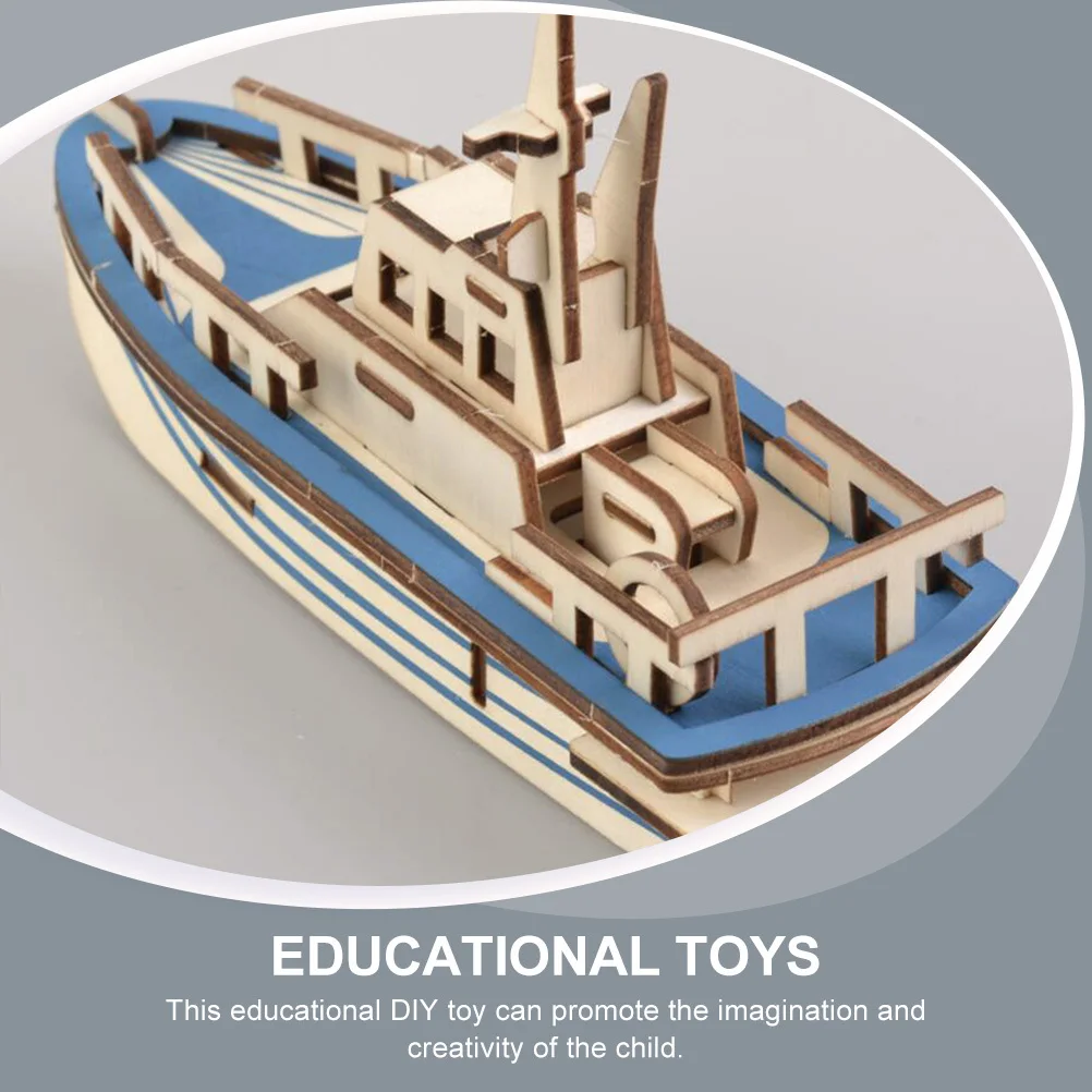 

2Pcs 3D Wooden Lifeboat Puzzle Assemble Craft Educational DIY Kids Christmas Birthday Gift Lifeboat Puzzle Toys