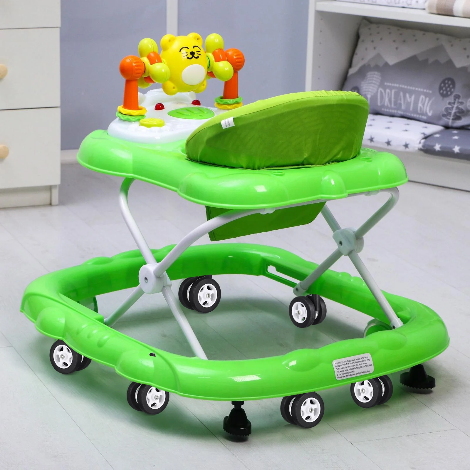 

4Pcs Stroller Wheel Replacement Universal Wear Resistant Silent Swivel Rotation Easy Install Detachable Wheels for Walkers