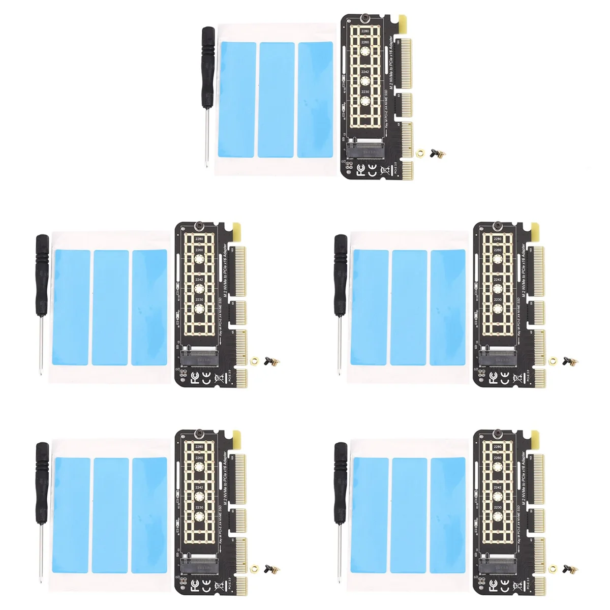 N18R 5X M.2 NVMe SSD から PCI-E X16 コンバータカード NGFF M キー M.2 PCIe PCI-Express X4/X8/X16 HDD ハードドライブソリッドステートディスク