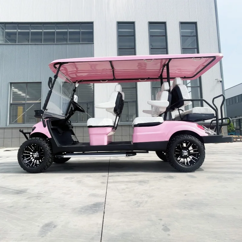 

Electric Golf Cart Lithium Battery 72V Eco-Friendly Golf Cart Bumper Front Basket Foot Pedal Seats With Armrests Gear Adjustment