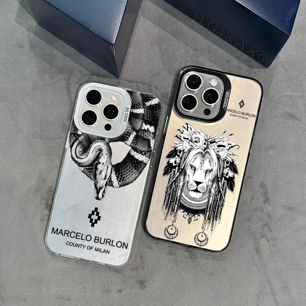 Fashion Burlons Design-Marceloes phone case IMD for iPhone 16 15 14 13 12 11 Pro Max XR 8 7 Plus and Samsung Galaxy ultra case