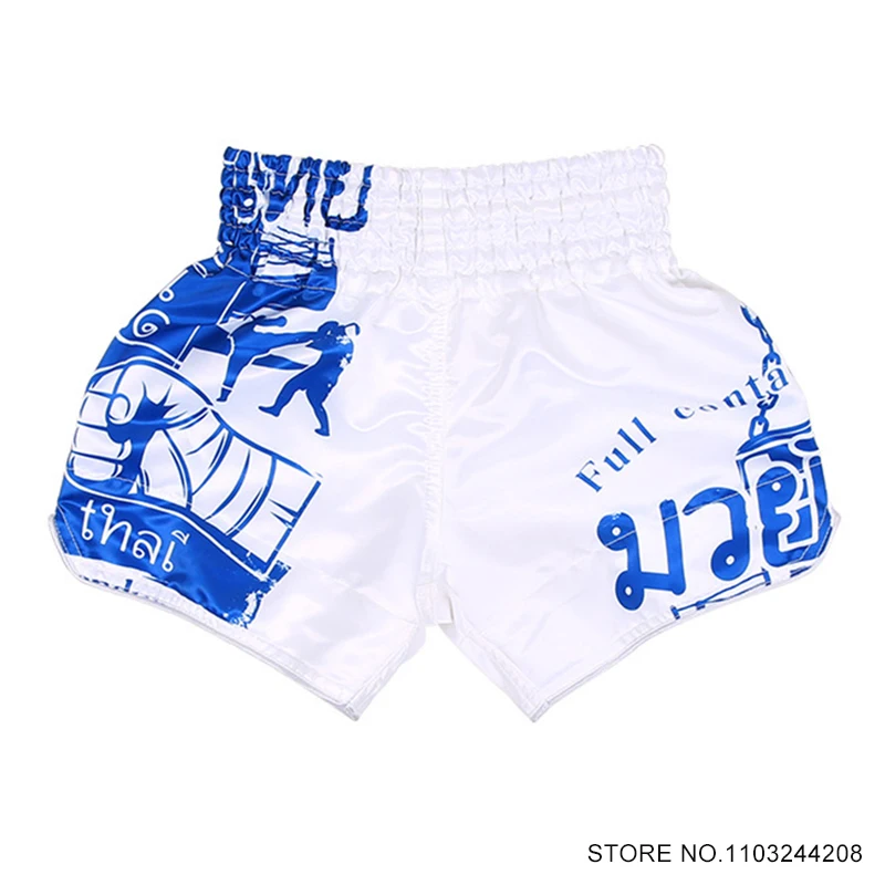 

Muay Thai Shorts Kids Satin Boxing Shorts Child Quick Dry Boy Girl Gym Sparring Grappling Kickboxing Training Cage Fight Shorts