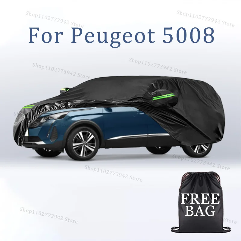 

For Peugeot 5008 Car Cover Car Waterproof All Weather Automobiles Full Exterior Covers - Sun-proof Outdoor Anti Scratch