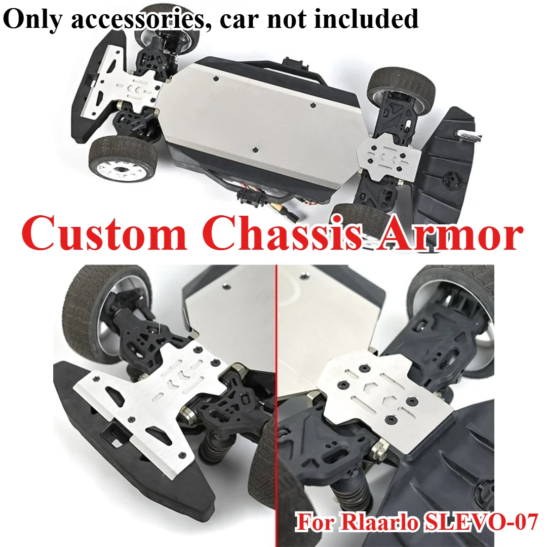 For Rlaarlo SLEVO-07 1/7 RC Rally Car Custom DIY Metal Chassis Armor Underbody Guard Racing Vehicle Protective Mod Accessories