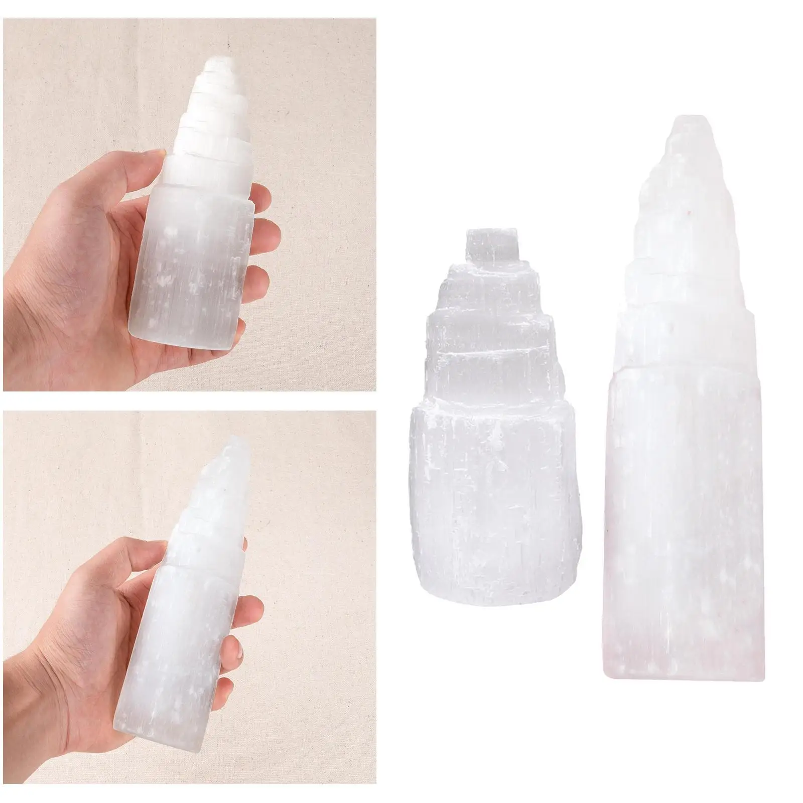 Small Selenite Crystal Tower 6/10CM Tall Selenite Skyscraper Selenite Wand