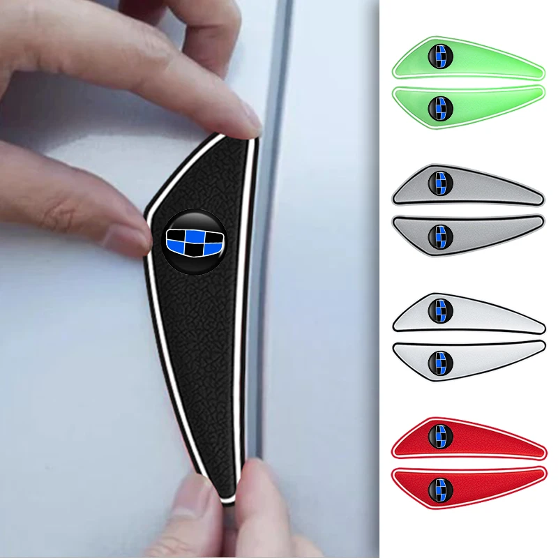 4PCS Car Door Edge Protector Guards Sticker Strip Accessories For Geely EX2 EX5 Coolray Monjaro 2024 2025 Starship 7 GX3