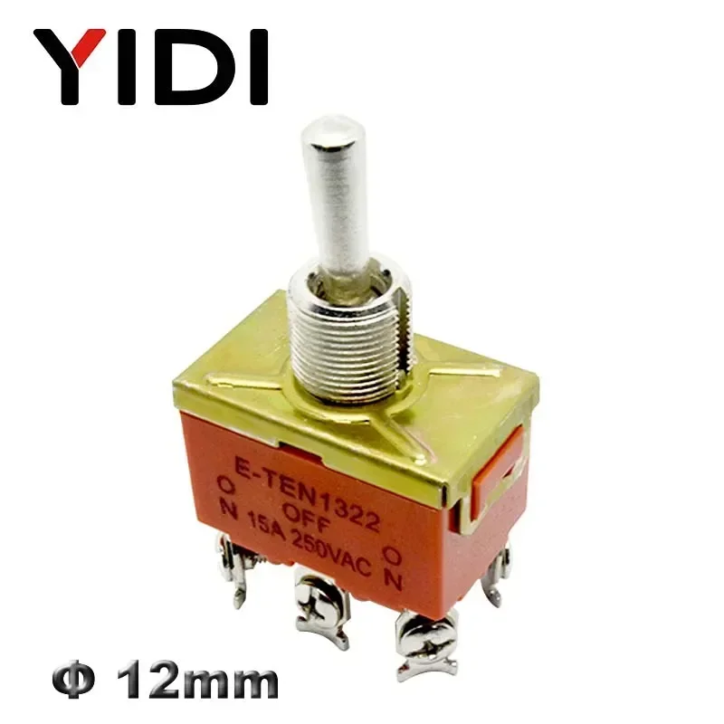 15A 250V KN3C E-TEN1322 1021 1122 1221 1321 6pin Toggle Switch on Off SPST Switch 3pin on Off on DPDT Waterproof Cap Cover