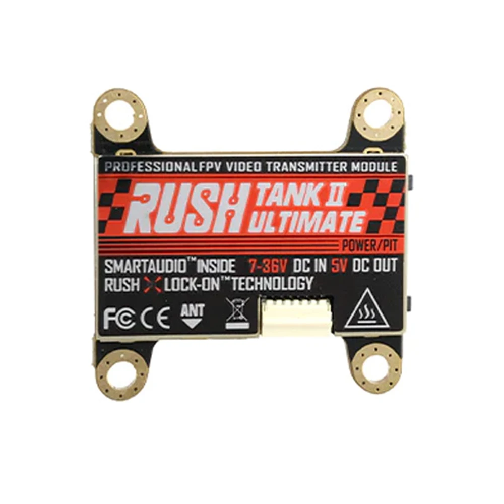 RUSHFPV RUSH Tank II 7-36V 5.8GHZ 48CH/37CH PIT/25mW/200mW/500mW/800mW FPV VTX nadajnik wideo do dronów wyścigowych RC