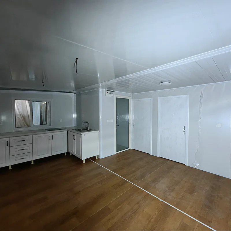 プレハブ拡張型コンテナハウス、ホームオフィス、プレハブトレーラー、スチールサンドイッチパネル製モジュールハウス