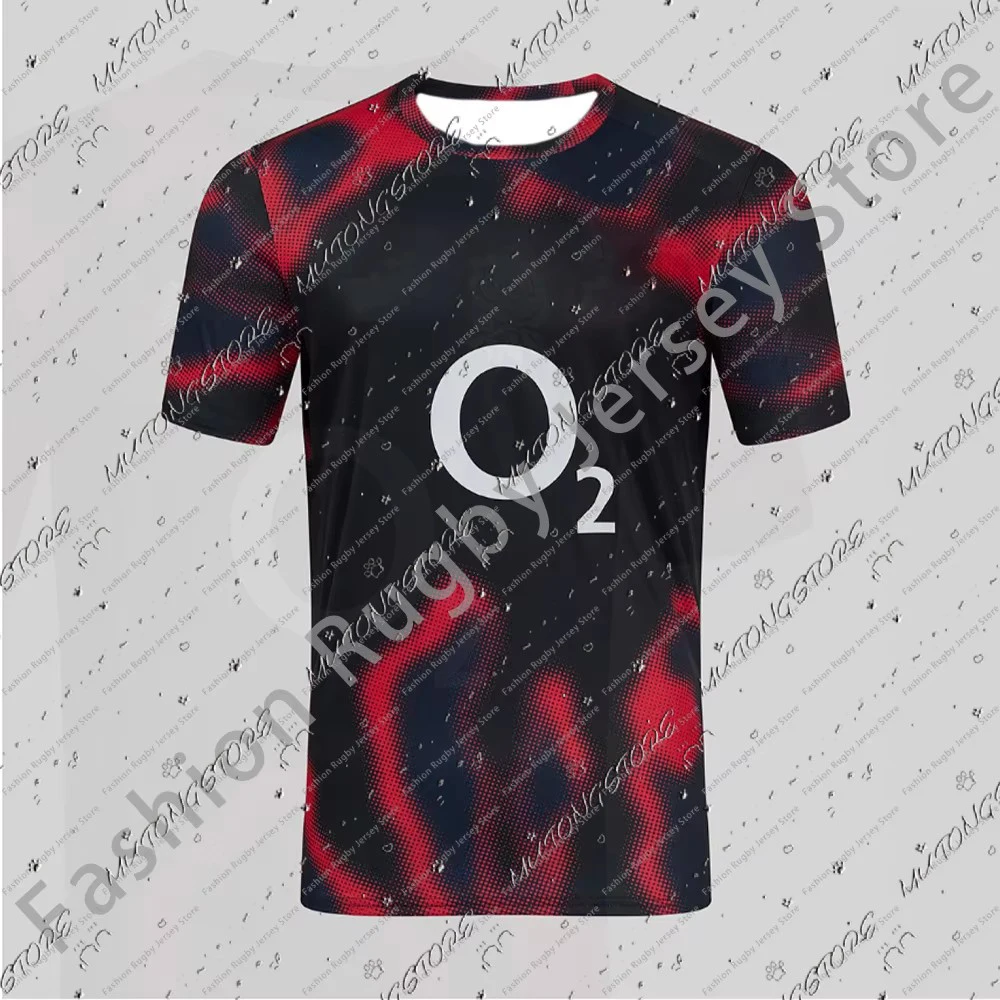 

2025 England Rugby Jersey Boys Sportswear Sportswear Homewear Adult_Kids T-Shirt Train Boys Print Quick-Drying Short Sleeve Team