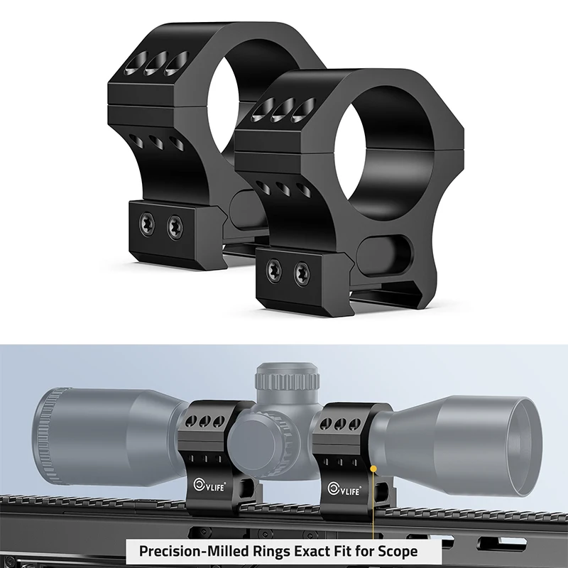CVLIFE Scope Rings 30mm Dia Optics Low Medium High Profile Mount for Picatinny Rail 2 Pcs 0.9