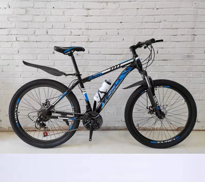 26 Inch Mountain Bikes Bicicletas Bicycle with 21 Speed Gears Disc Brake & Ordinary Pedal Steel Fork Material