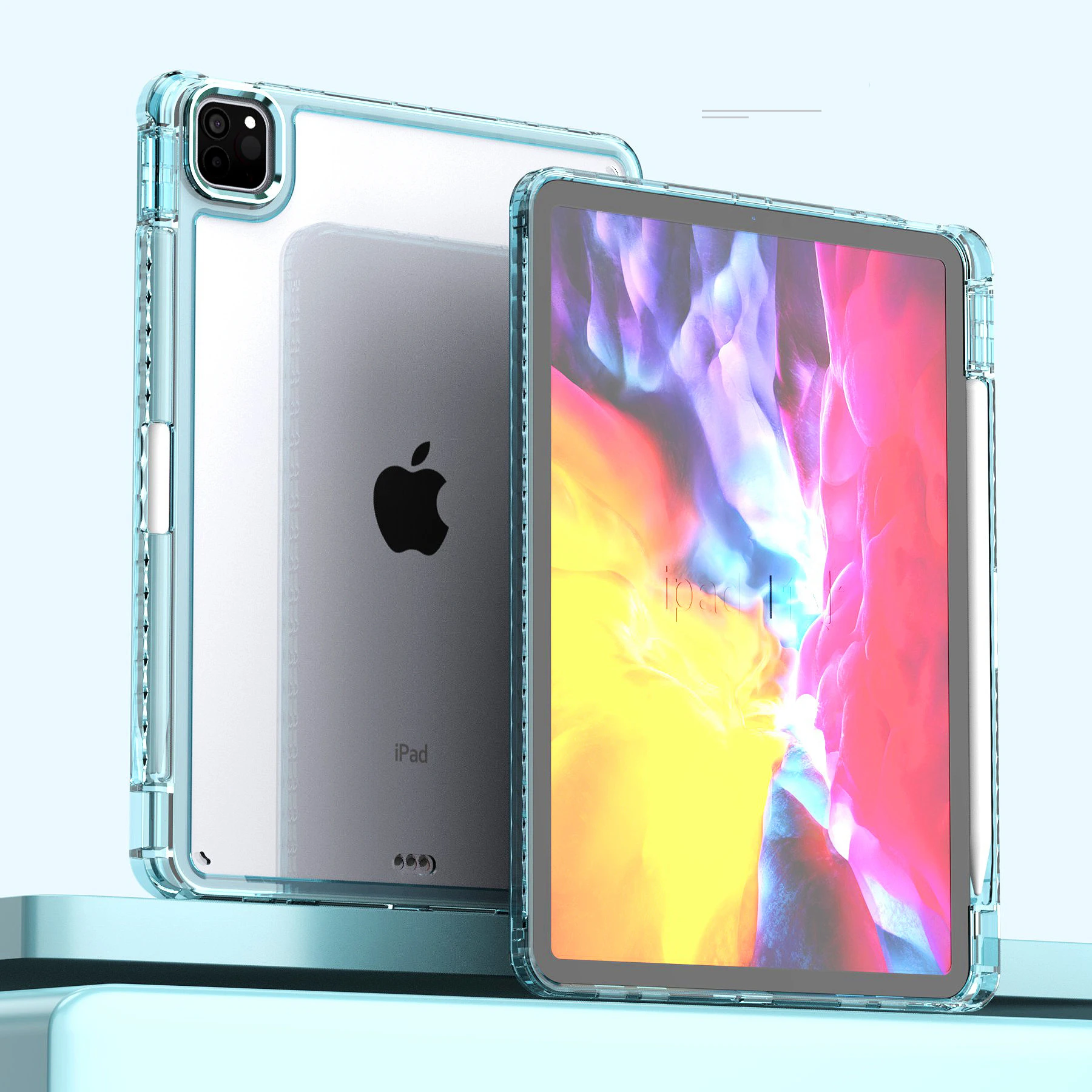 

For iPad Pro Case MINI Shockproof Soft Cases 3 4 5 6 7 8 9 10th Generation 2021 2022 9.7 11 10.9 inch Transparent Tablet Cover