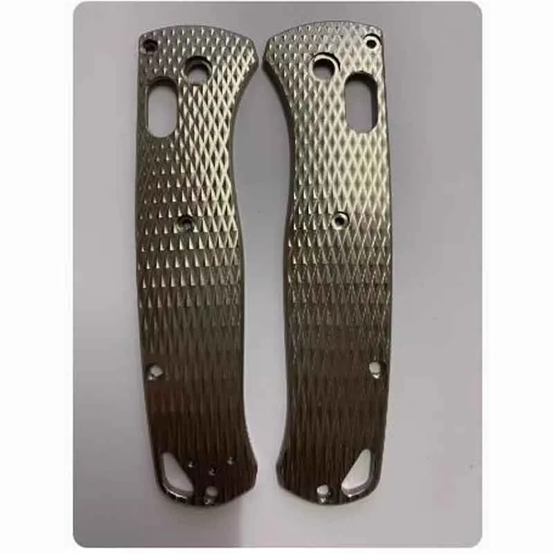 1 Pair Custom MadeTitanium Alloy Grip Handle Scales for Benchmade Bugout 535 Knives