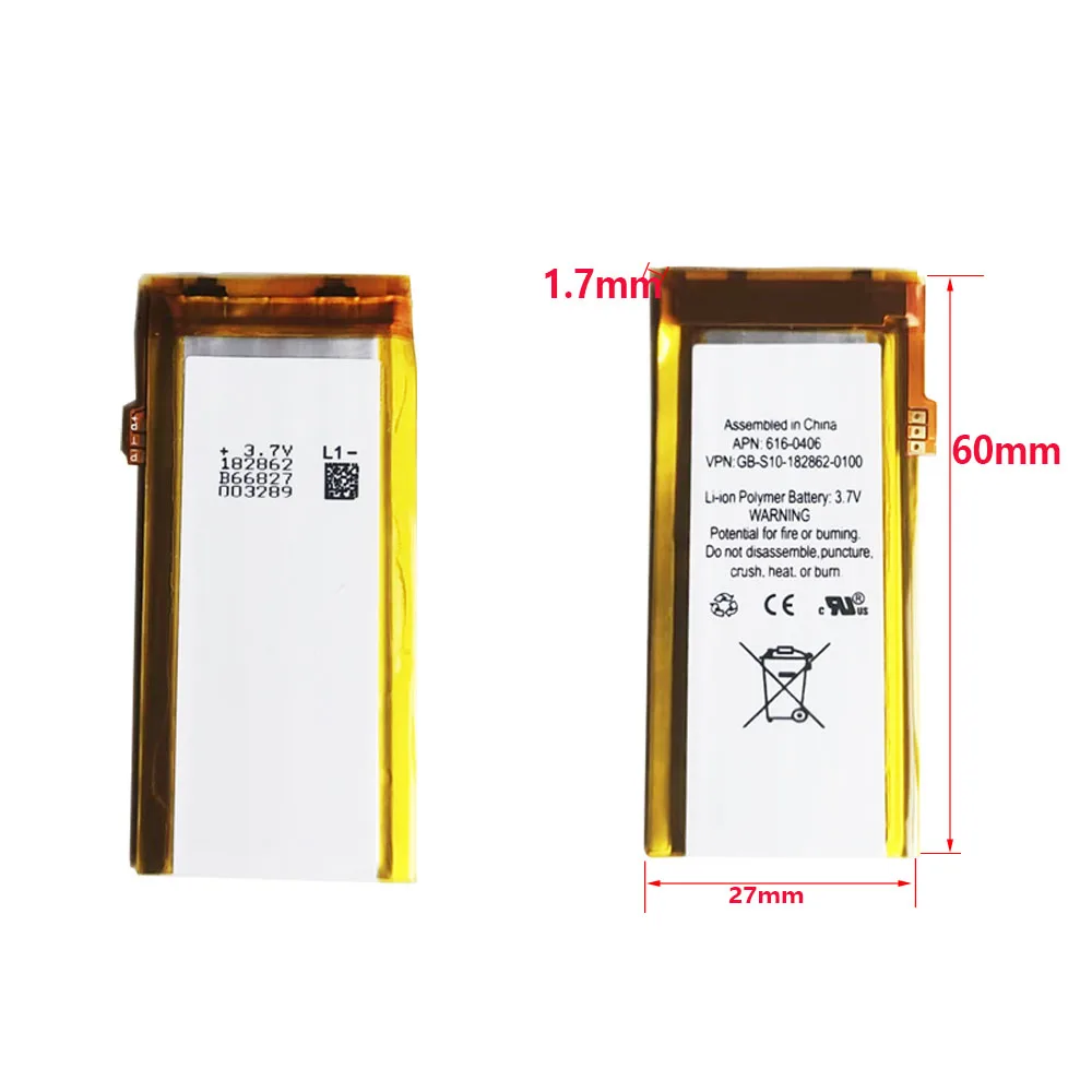 616-0406 Ersatzakku für iPod Nano4, Nano 4 Akku für iPod Nano4 4G 4. Generation MP3-Akkus – Detail 3