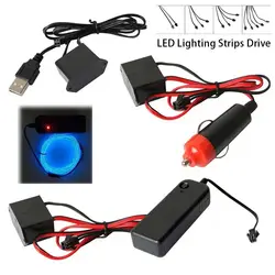 DC12V/5V Neon EL Wire Driver USB for 1-5M LED EL Wire Light Inverter Supply Plug Adapter Controller Flexible Neon Wire Driver