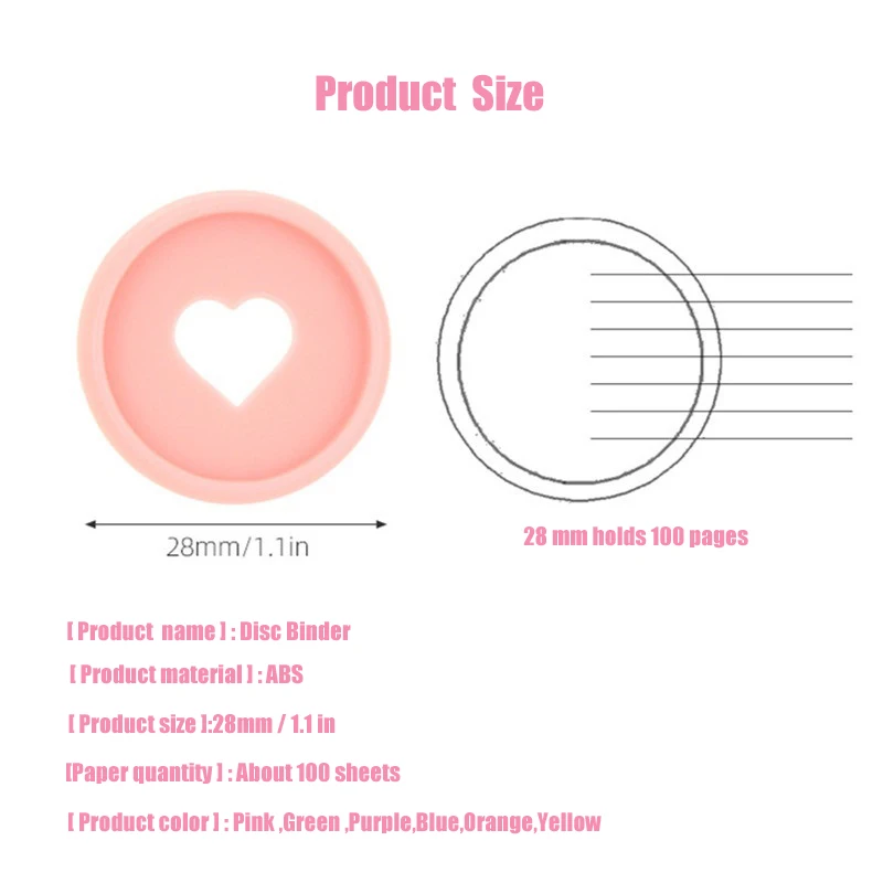 100 Chiếc Rời Lá Chất Kết Dính Cho Máy Tính Xách Tay 28Mm Chắc Chắn Trái Tim Liên Kết Nhẫn Thêu Sò Tự Làm Quy Hoạch Đĩa