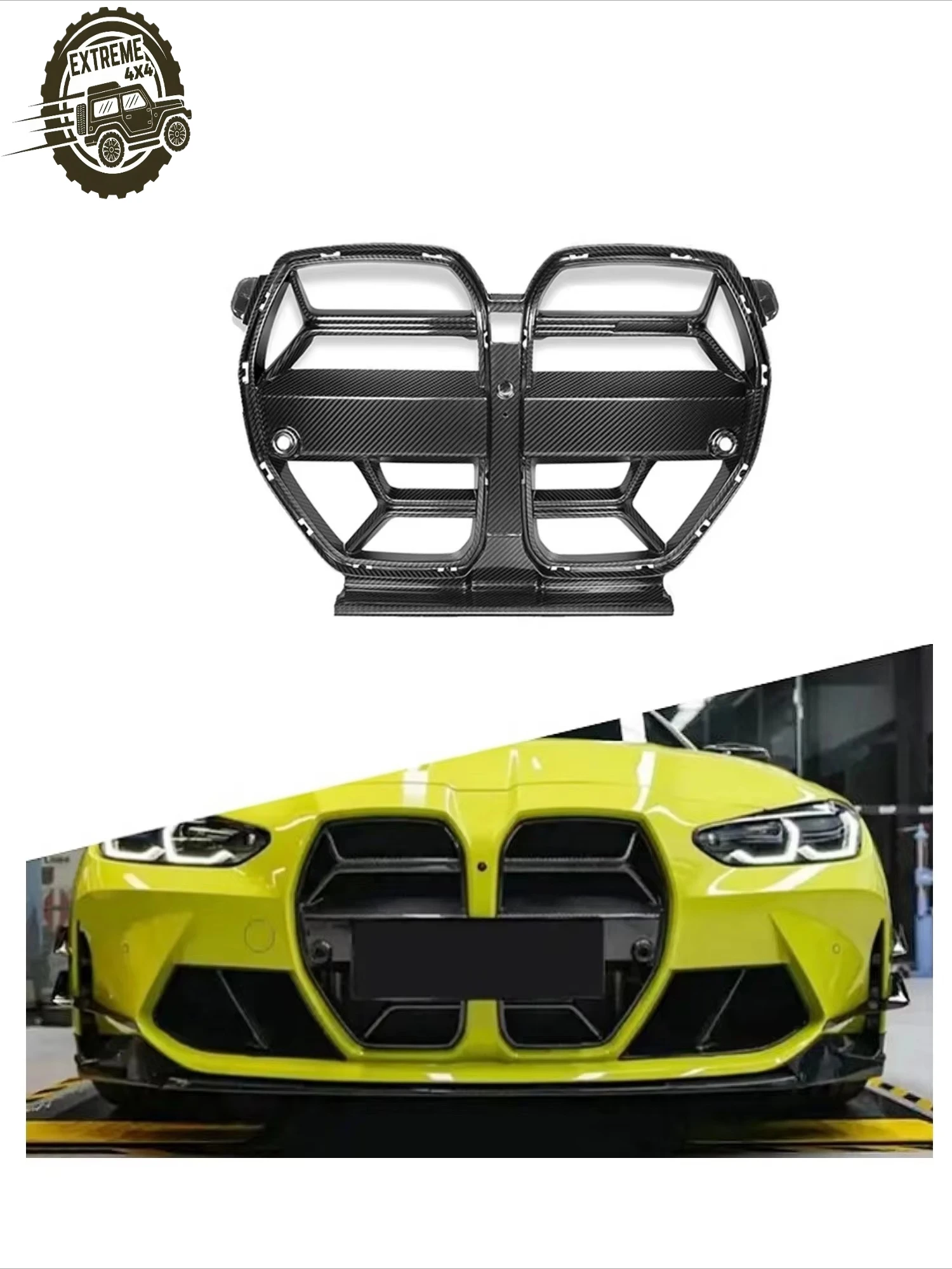 OEM Knitted Dry Carbon Fiber Auto Body Parts Car Bumpers Front Bumper Grille Trim Molding Accessories for Bmw 4 Series M3 Boys