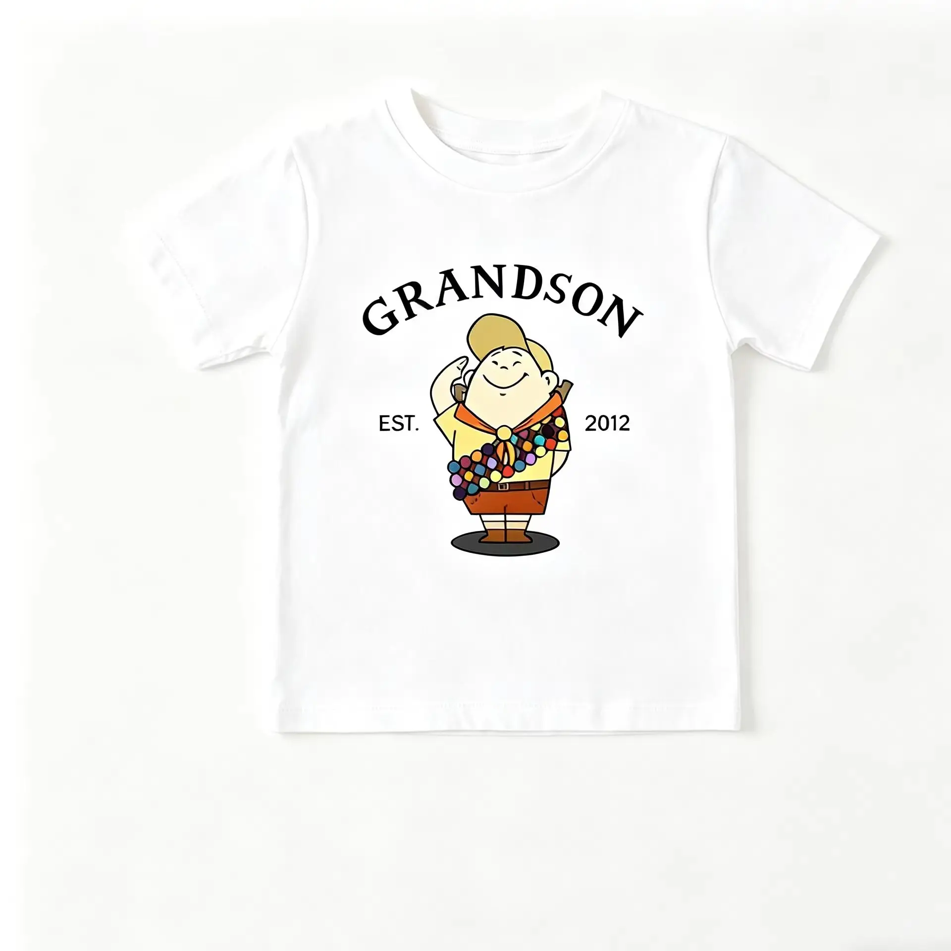 Matching Couple T Shirt Custom Double Sided Cartoon Print Grandpa Grandson Matching Design Travel