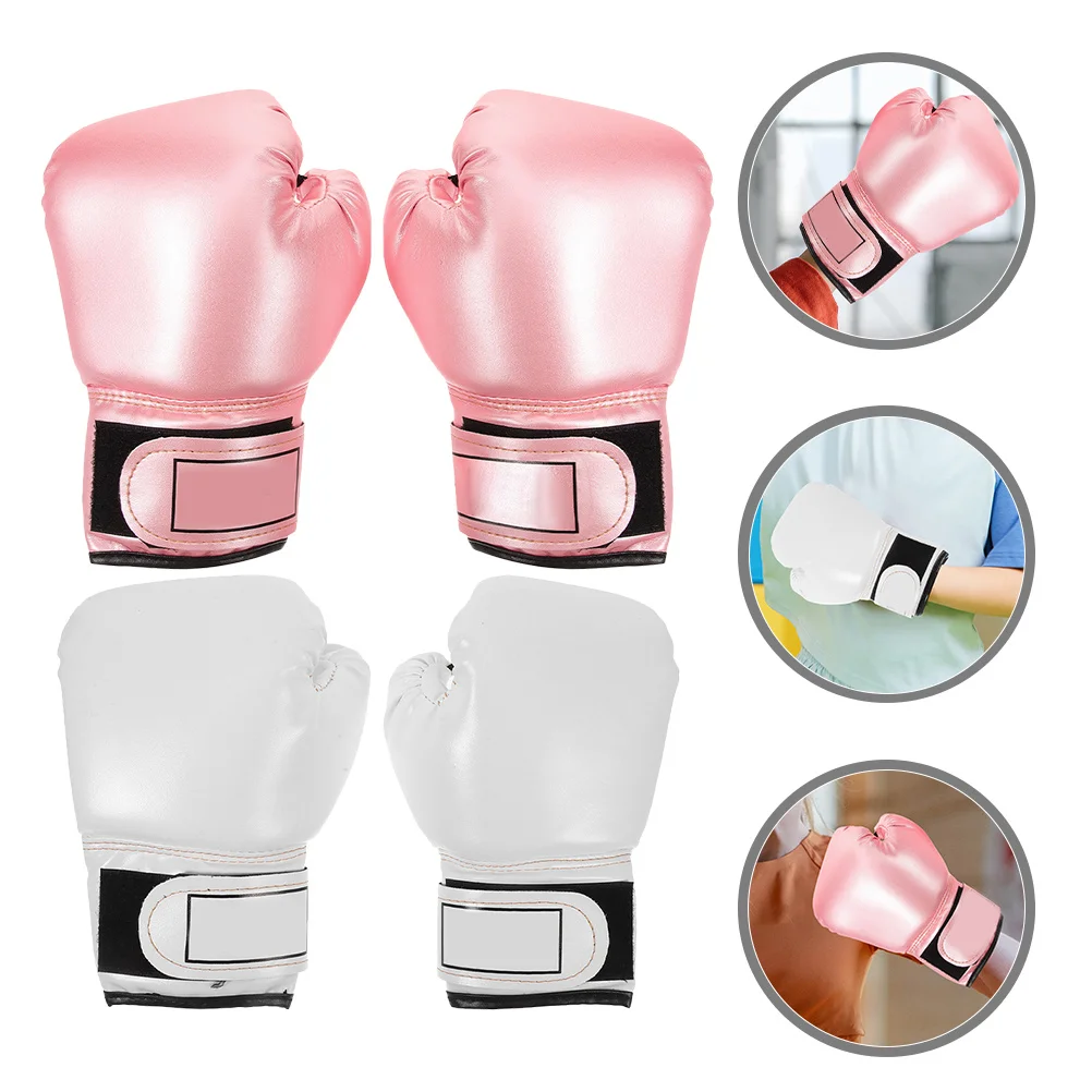 

2 пары детских перфорационных перчаток, детские боксерские перчатки, снаряжение для спарринга для малышей с перламутровым дизайном, мягкая губчатая подкладка для тренировок