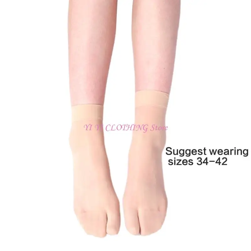 N5KF للسيدات الجوارب الكاحل عالية الكاحل مع جوارب طاقم Flop Flop منفصل
