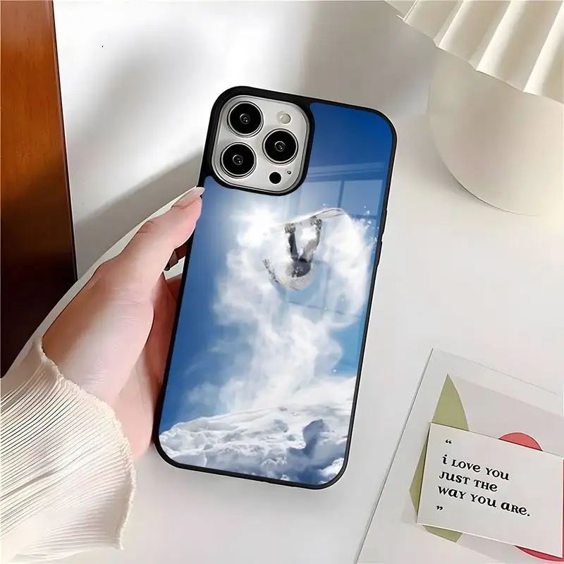 Ski Neige Snowboard Phone Case PC+TPU For Apple Iphone 14 Pro 13 11 12 Mini 6 8 7 Plus X Xs XR Max Luxury Design Back Cover