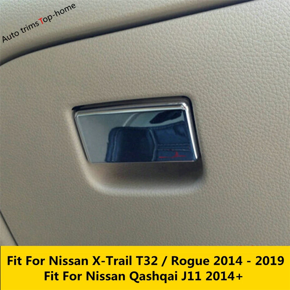 

The Copilot Glove Storage Box Decor Handle Sequins Cover For Nissan X-Trail T32 / Rogue 2014 - 2019 / Qashqai J11 2014 - 2020