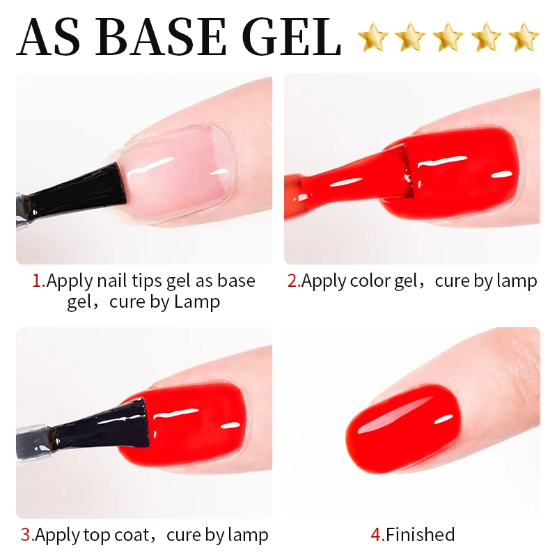 กาวเจลติดเล็บอะคริลิค 15 มล. สำหรับต่อเล็บเร็ว ฐานใส กาวติดเพชร ลอกออกได้ด้วยน้ำยาล้างเล็บ กาวเจลยูวีแบบกึ่งถาวร