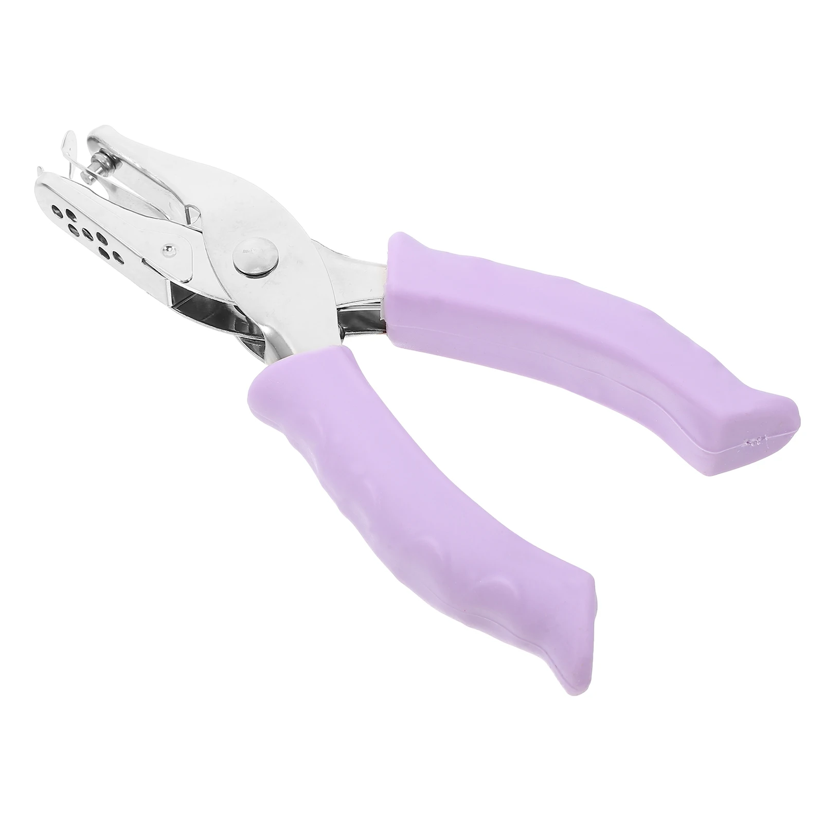 

Handheld Hole Puncher 3mm Single Hole Metal Portable Cute Heavy Duty Binder Paper Crafting Punch Pliers Hanging Tool