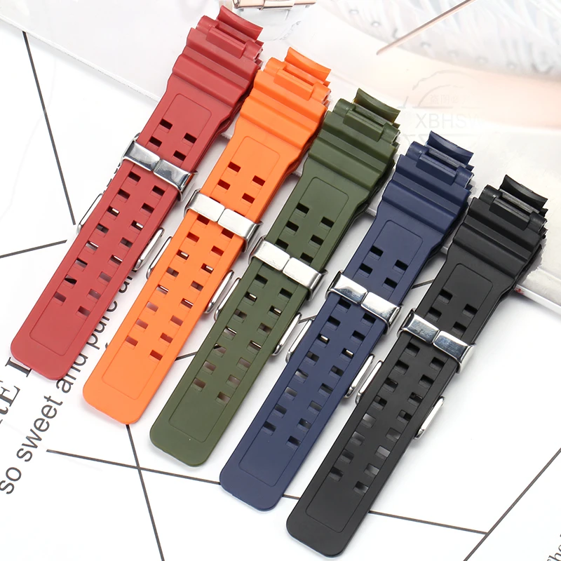 Rubber Strap For Caiso GA-1000/1100 GW-A1000/1100 G-1400 GW4000 Band Men's Sport Waterproof Watch Accessories With Screws Tools