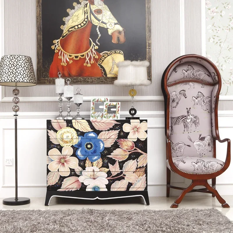 Four-Bucket Cabinet Fashion Bedroom Side Cabinet Storage Cabinet Chest of Drawers Organizing