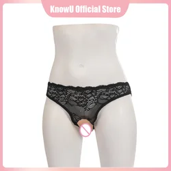 KnowU Lace False Pussy Pants Fake Vagina Pad Cosplay Silicone Crossdressing Fake Vulva Four Styles for Transgender Crossdresser