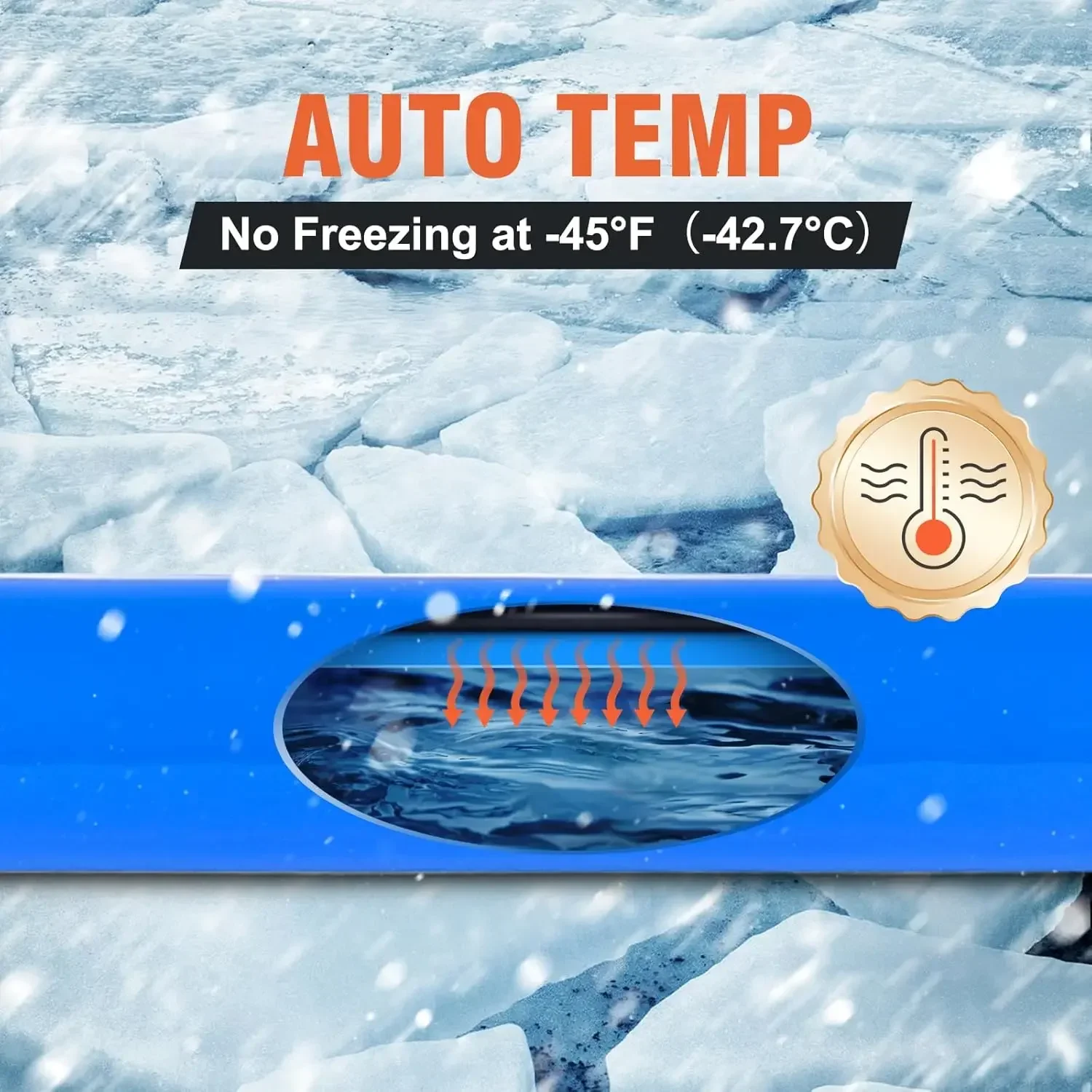 100FT Heated Water Hose for RV,Heated Drinking Water Hose with Thermostat,Lead and BPA Free,1/2"