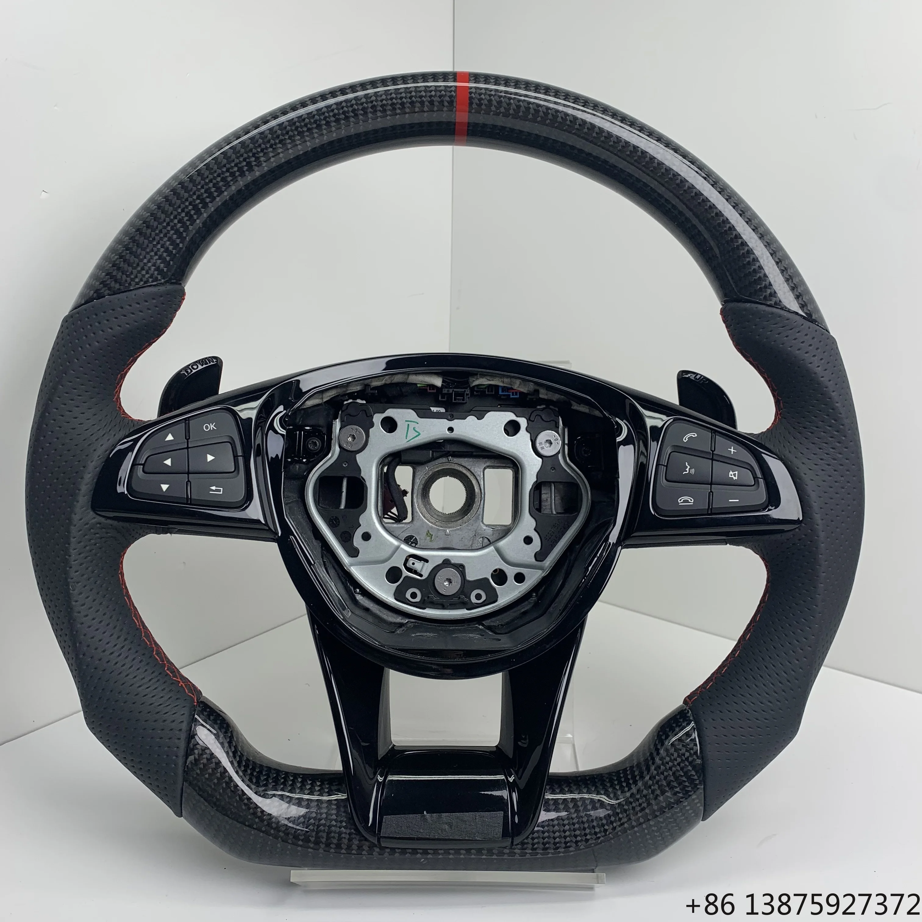 

Half Perforated Leather Sport Steering Wheel for E Class W211 W212 W213 W205 W166 W167 V167 C292 GLE 63 ML63