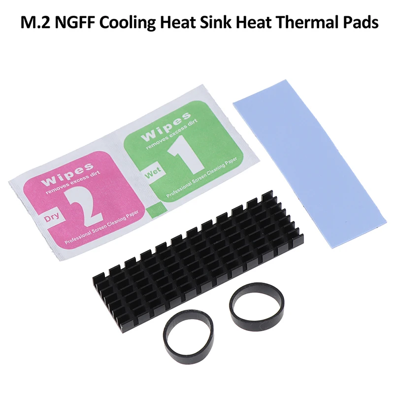 1Set M.2 SSD Heat Sink NVME NGFF M.2 2280 Solid State Hard Disk Aluminum Heatsink Cooler Radiator Thermal Cooling Pad for PC